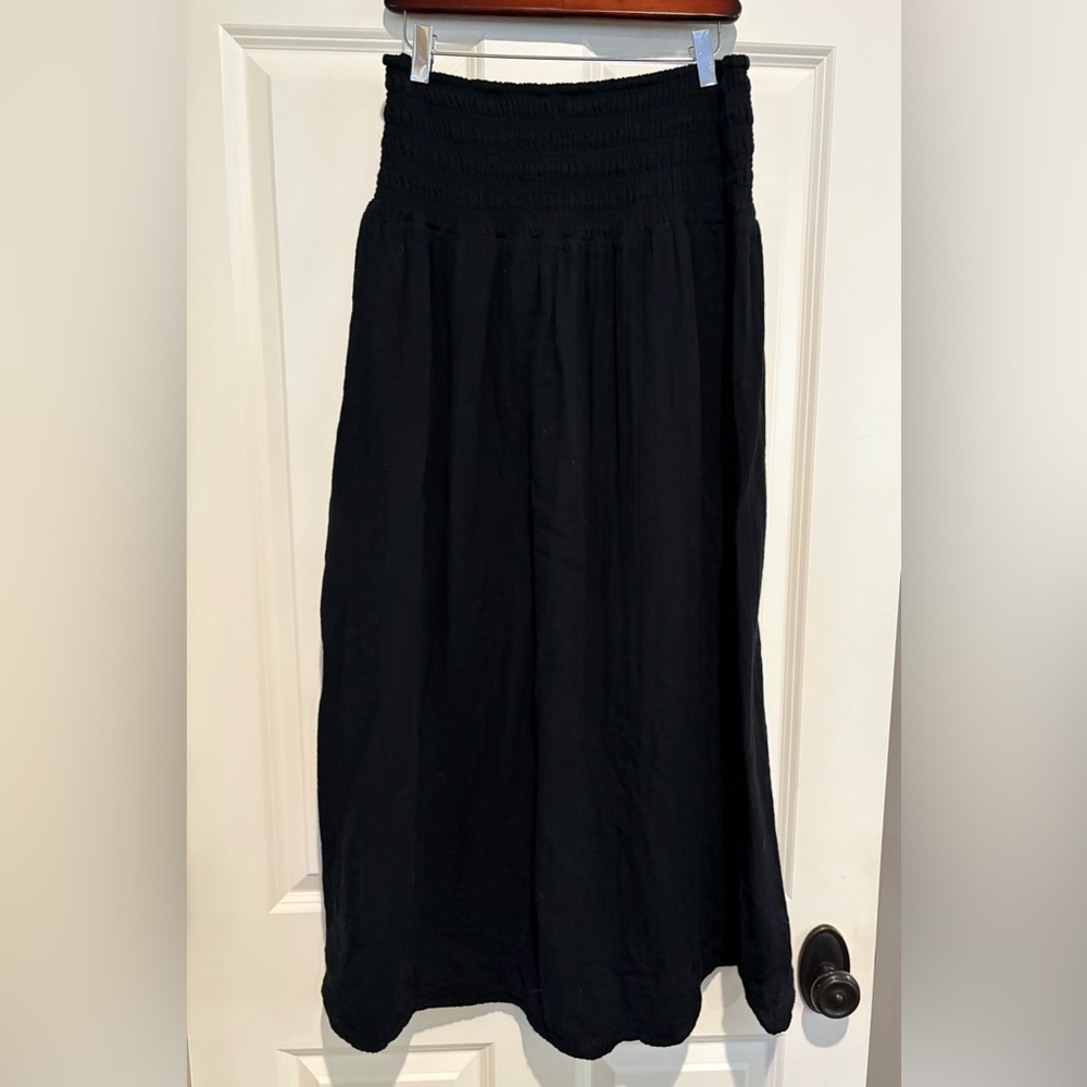 Old Navy black maxi skirt with smocked waist. Size medium tall